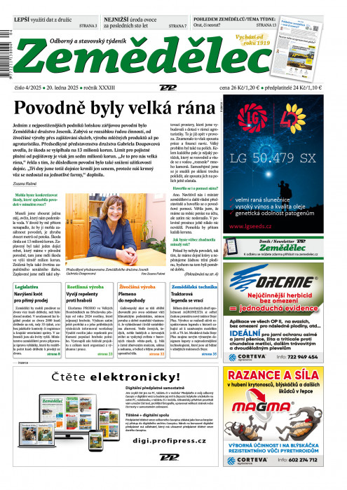 Obálka titulu Zemědělec - vydání č. 4/2025