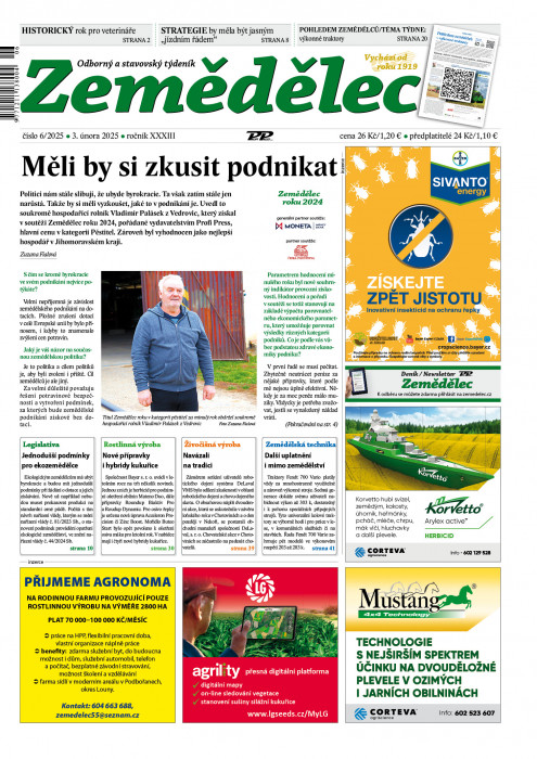 Obálka titulu Zemědělec - vydání č. 6/2025