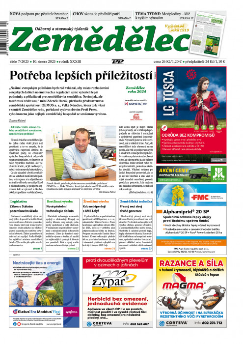 Obálka titulu Zemědělec - vydání č. 7/2025