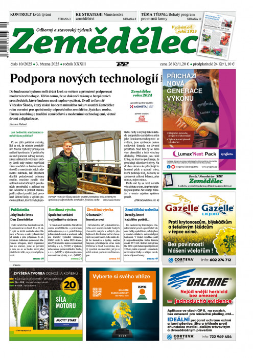 Obálka titulu Zemědělec - vydání č. 10/2025