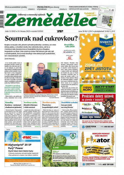 Obálka titulu Zemědělec - vydání č. 11/2025