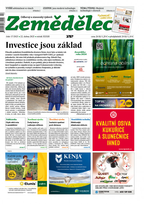 Obálka titulu Zemědělec - vydání č. 17/2025