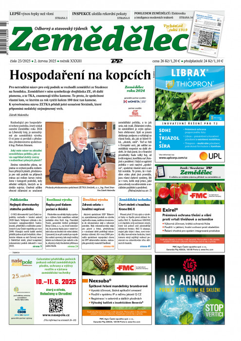 Obálka titulu Zemědělec - vydání č. 23/2025