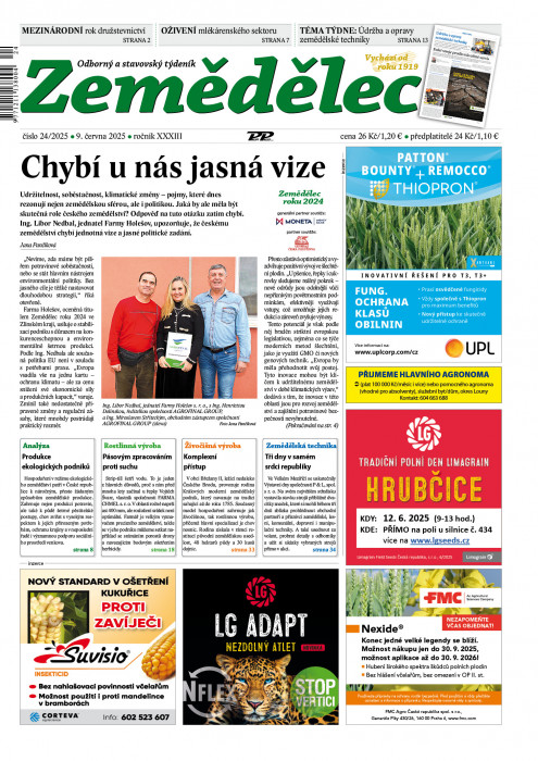 Obálka titulu Zemědělec - vydání č. 24/2025