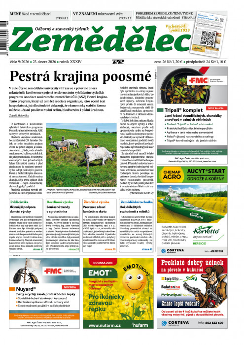 Obálka titulu Zemědělec - vydání č.&nbsp;9/2026