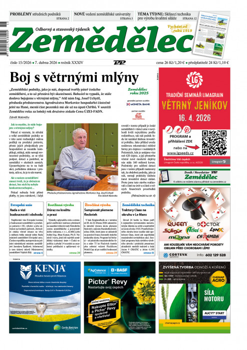 Obálka titulu zemedelec