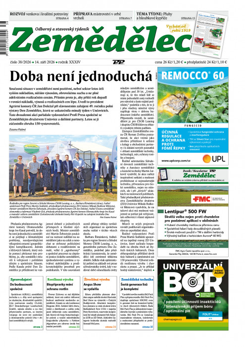 Obálka časopisu Zemědělec