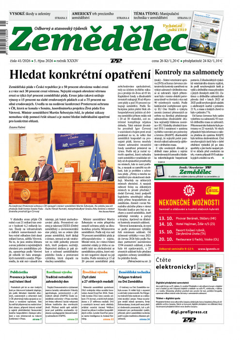 Obálka titulu Zemědělec - vydání č.&nbsp;41/2026