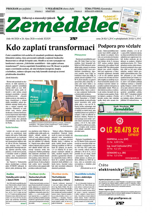 Obálka titulu zemedelec